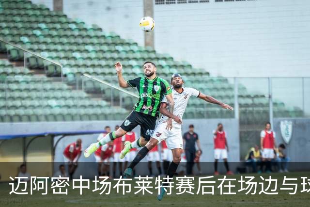 迈阿密中场布莱特赛后在场边与球迷合影，一起庆祝夺冠